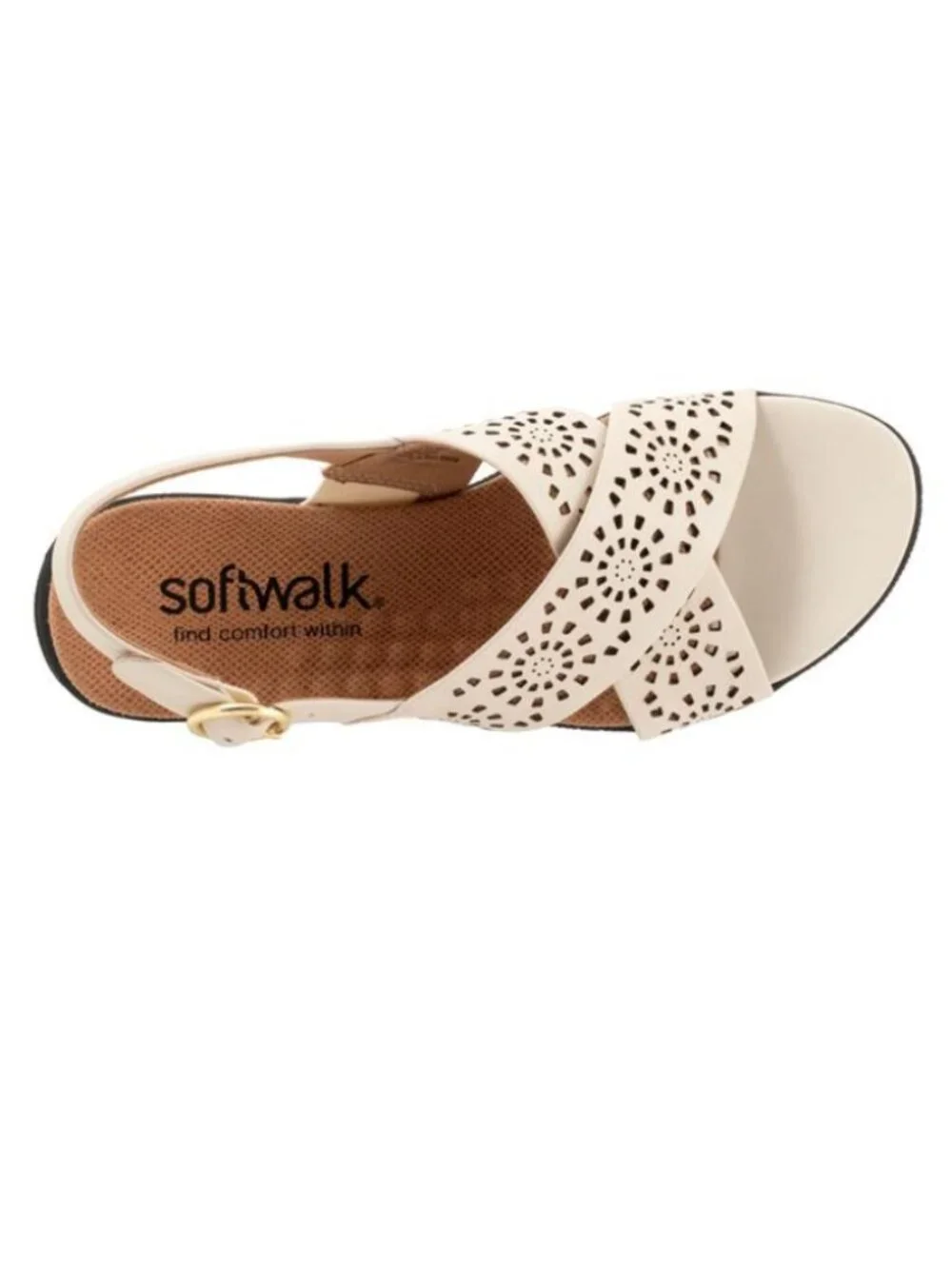 SoftWalk Tillman Sling Perf Sandal - Bone